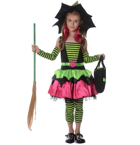 Child Halloween Witch Funny Costume For Girl Magic Cosplay Fancy Dress PQ17130L