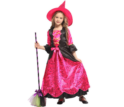 Girl Halloween Witch Funny Costume For Child Magic Cosplay Fancy Dress PQ17130K