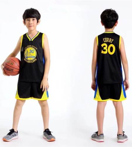 Golden State Warriors Basketball Jersey Child Stephen Curry Basketball Fan Apparel PQSC002