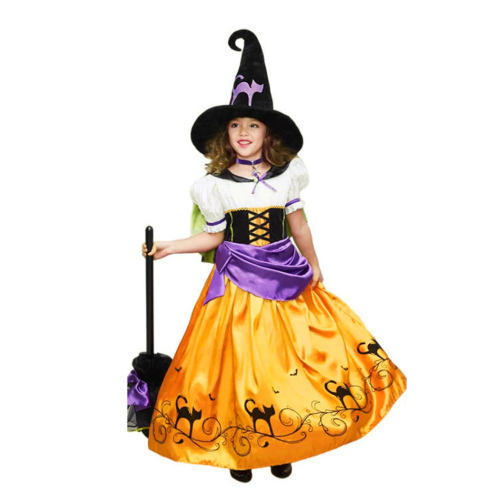 Child Sibyl COS Uniform Kids Halloween Witch Costumes Girl PQ17131A
