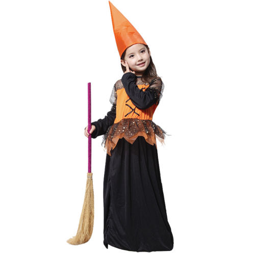 Child Stage COS Uniform Halloween Witch Costumes For Girl Kids PQ17131D