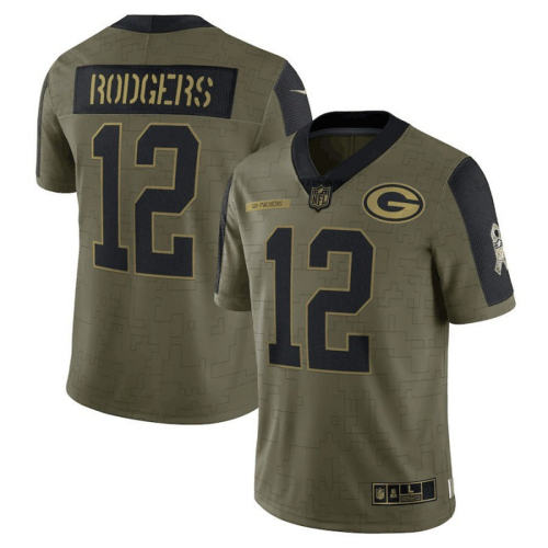 Aaron Rodgers American Football Jersey Green Bay Packers Fan Apparel T-shirt PQ62743K