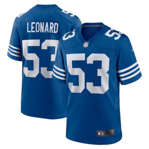 53 Darius Leonard Fan Apparel Indianapolis Colts T-shirt National Football League Tops PQ1592Q