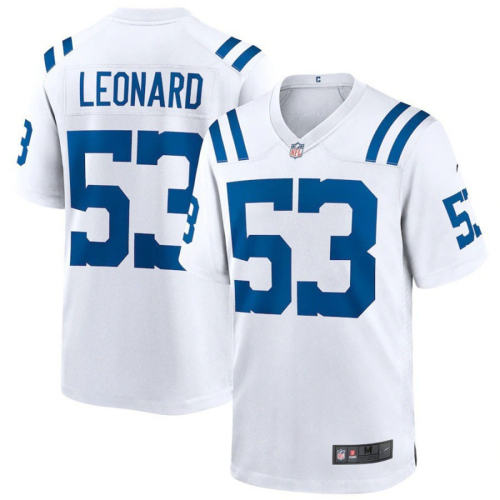 53 Darius Leonard Fan Apparel Indianapolis Colts T-shirt National Football League Tops PQ1592Q