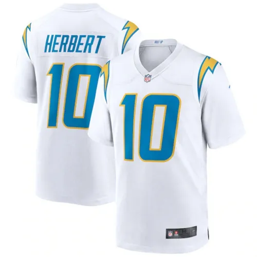 10 Justin Herbert Fan Apparel T-shirts Los Angeles Chargers Jersey PQ1592F
