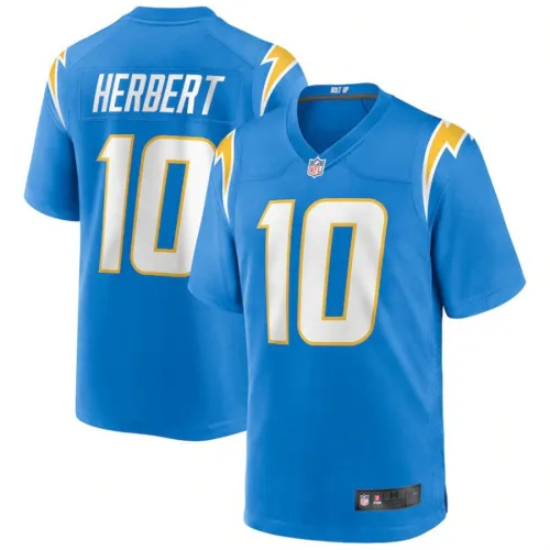 10 Justin Herbert Fan Apparel T-shirts Los Angeles Chargers Jersey PQ1592F