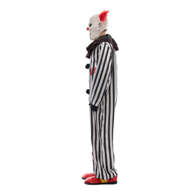 Halloween Ugly Clown Costume Male Masquerade Adult Scary Cosplay Uniform PQ2942