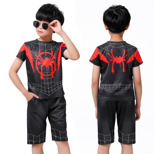 Spider Man Tops and Shorts For Kid Halloween Cosplay Uniform PQ19198F