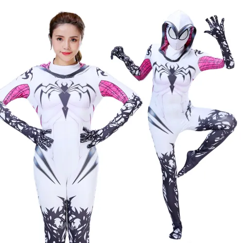 Gwen Stacy Spider Man Costume For Kid Halloween Cosplay Uniform PQ19198C