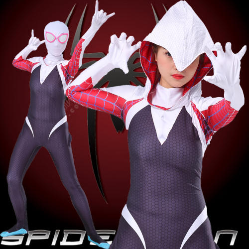 Gwen Stacy Spider Man Costume For Kid Halloween Cosplay Uniform PQ19198C