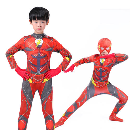 The Flash Costume For Kid Halloween Cosplay Uniform PQ19198H
