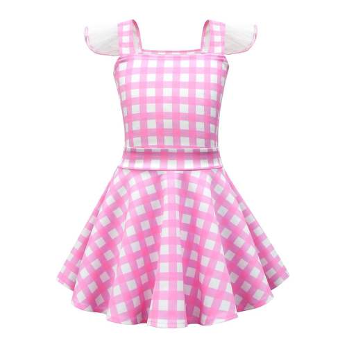 Movie Uniform Girl Plaid Fancy Dress Real-life Cartoon Princess Costume PQ81580