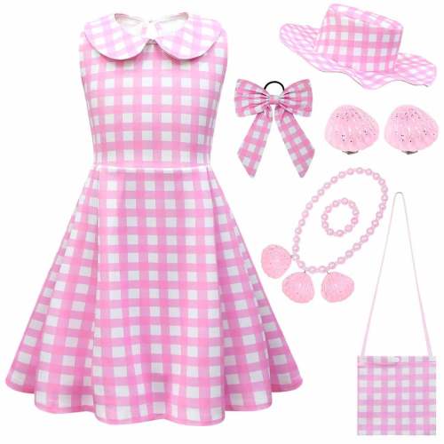 Real-life Cartoon Princess Costume Movie Uniform Girl Plaid Fancy Dress PQ81578