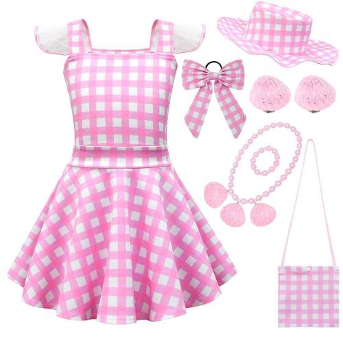 Movie Uniform Girl Plaid Fancy Dress Real-life Cartoon Princess Costume PQ81580