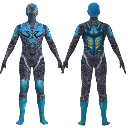 Blue Beetle Costume Halloween Super Hero Jaime Reyes Cosplay Uniform PQ10018