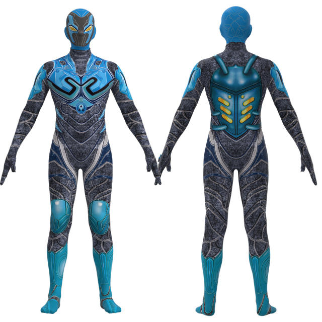 Blue Beetle Costume Halloween Super Hero Jaime Reyes Cosplay Uniform PQ10018
