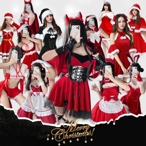 Christmas Costume For Women Sexy Plush Xmas Dress PQ3243