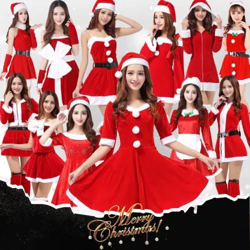 Sexy Christmas Costume For Women Wholesale Plush Xmas Dress PQ7205