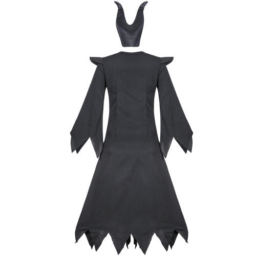 Faux Leather Maleficent Costume Vampires Fancy Dress Stage Cosplay Uniform PQ9068