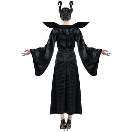 Maleficent Costume For Woman Black Queen Cosplay Halloween Stage Uniform PQ89264