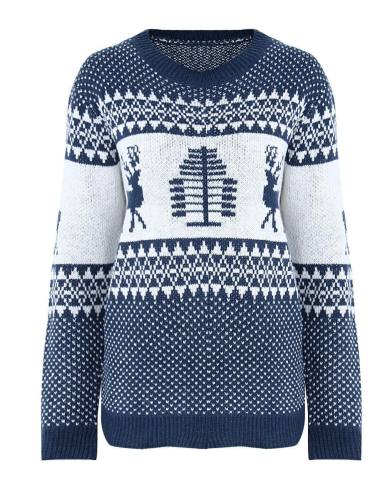 Christmas Tree Sweaters Women Long Sleeve Santa Winter T-shirt Xmas Tops PQC041B