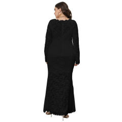 Sexy Plus Size Lace Dress For Women Elegant Evening Dresses PQ0208