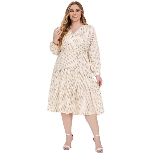Long Sleeve Midi Dress For Women Elegant Fall Casual Dresses PQ0245