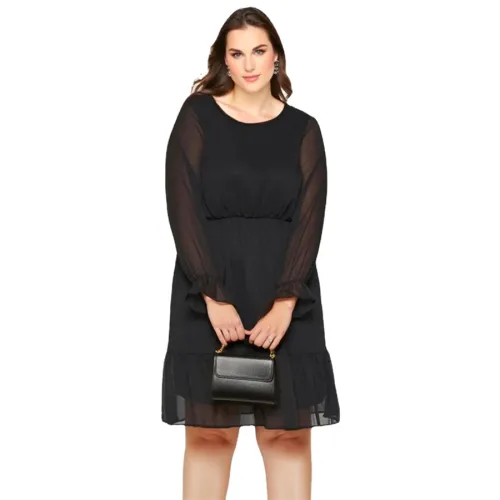 Sexy Mesh Dress For Women Long Sleeve Elegant Casual Dresses PQ0250