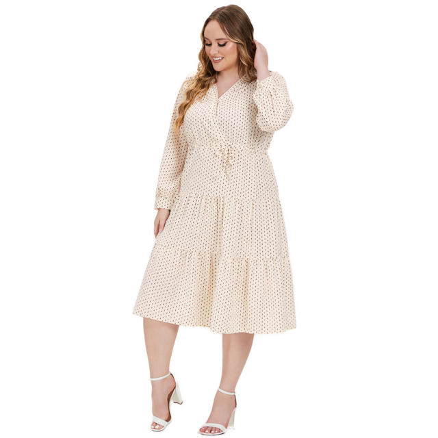Long Sleeve Midi Dress For Women Elegant Fall Casual Dresses PQ0245