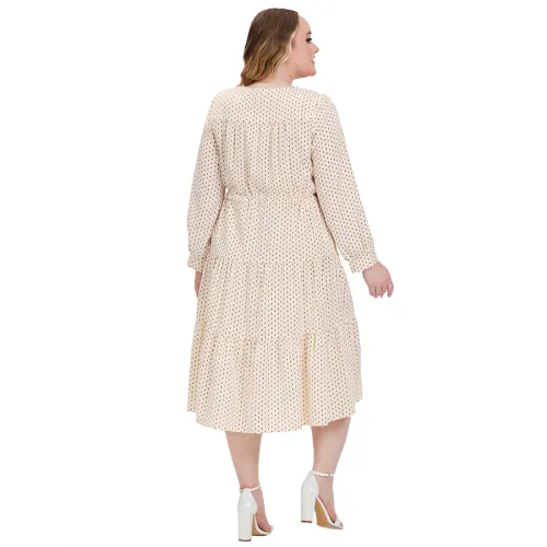 Long Sleeve Midi Dress For Women Elegant Fall Casual Dresses PQ0245