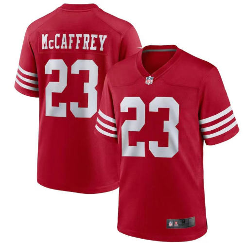 23 Christian McCaffrey Fan Apparel San Francisco 49ers American Football Jersey PQ1593