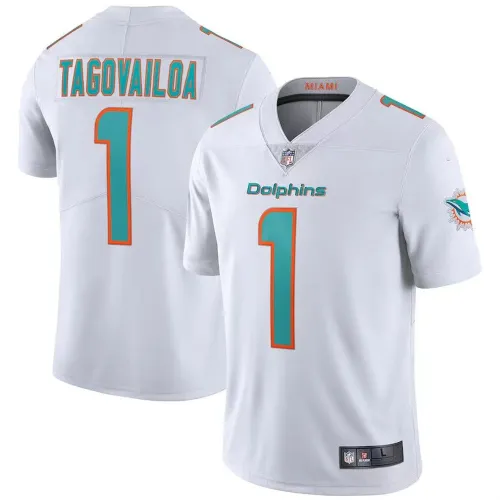 NO 1 Tua Tagovailoa Jersey NFL Dolphins Tops American Football Fan Apparel PQNFL034