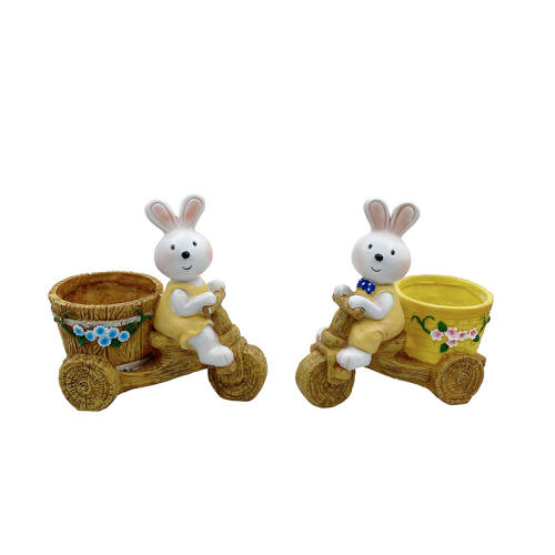 2PCS Hunny Rabbit Resin Home Ornaments Outdoor Crafts PQ3363