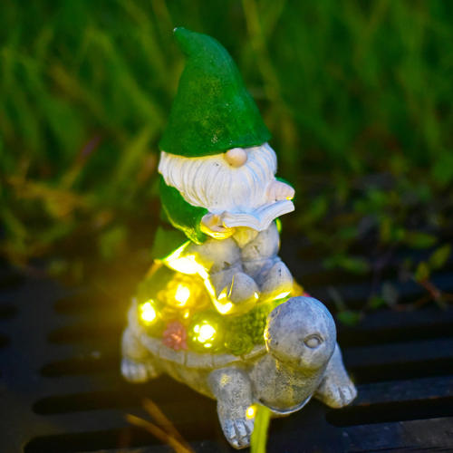 Elf Solar Resin Ornament Garden Turtle LED Lamp PQ7147