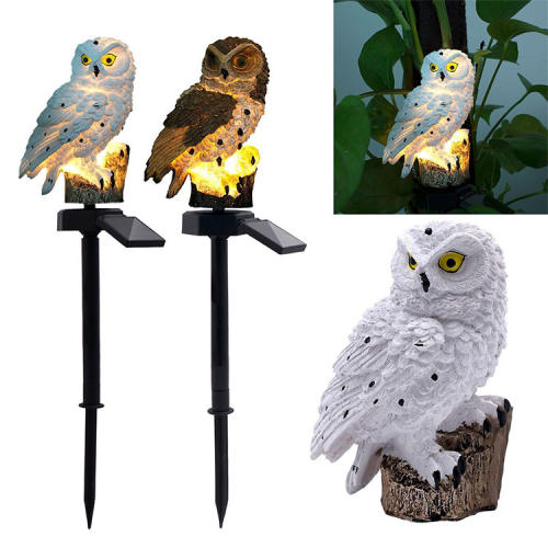 Owl Home Ornament Solar LED Resin Garden Lamp PQ-FTX024