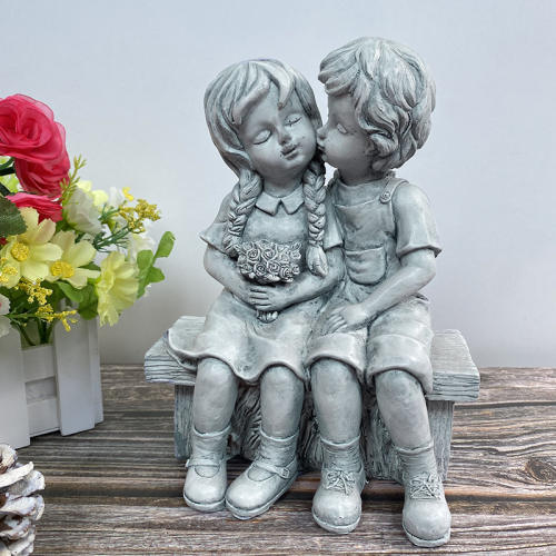 Children Statue Resin Home Ornaments Outdoor Crafts PQ9733