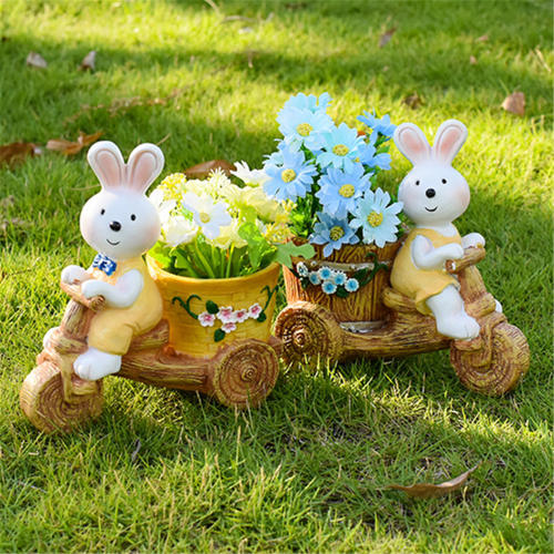 2PCS Hunny Rabbit Resin Home Ornaments Outdoor Crafts PQ3363