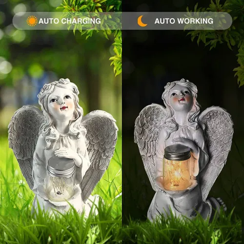 Angel Solar Resin Ornament Garden LED Lamp PQ5644