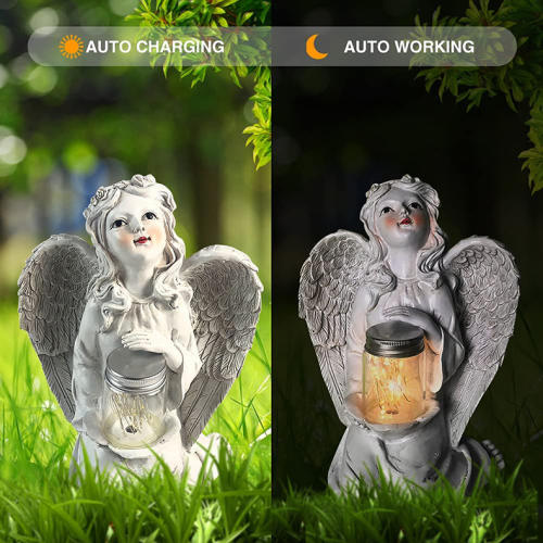 Angel Solar Resin Ornament Garden LED Lamp PQ5644