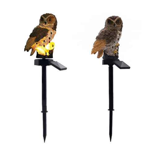 Owl Home Ornament Solar LED Resin Garden Lamp PQ-FTX024