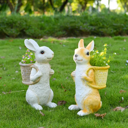Rabbit Resin Garden Ornaments Outdoor Crafts PQ3399