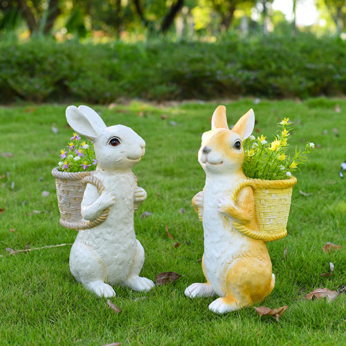 Rabbit Resin Garden Ornaments Outdoor Crafts PQ3399