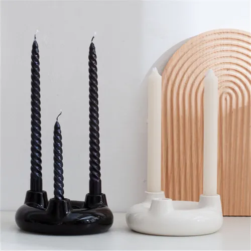 Home Ornaments Ceramic Candlestick Handmade Decoration PQ96863D