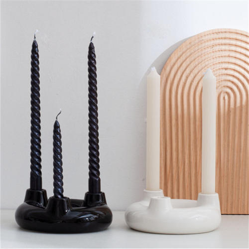 Home Ornaments Ceramic Candlestick Handmade Decoration PQ96863D