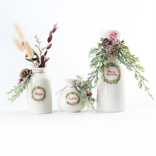 3PCS/set Ceramic Christmas Vase Handmade Decoration Home Ornaments PQ92779