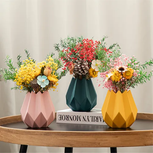 Origami Handmade Decoration Ceramic Vase Home Ornaments PQ564