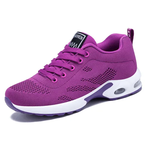 Wholesale Female Flyknit Sport Shoes Women Casul Shoes Mesh Sneakers PQ814