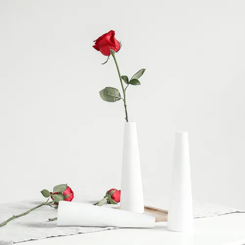 Matte Home Ornaments Handmade Table Decoration Ceramic Vase PQ1218