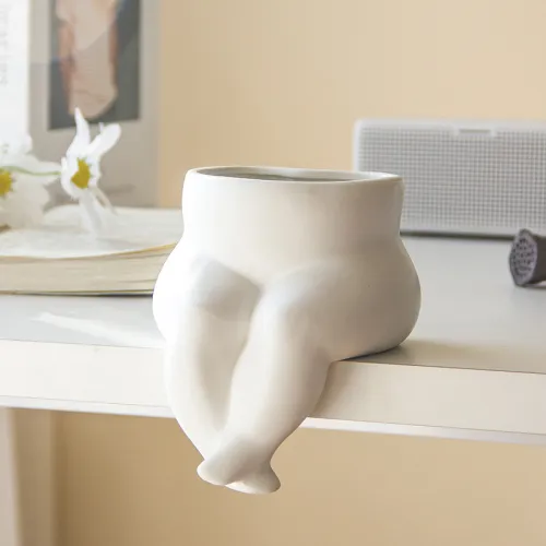 Human Figure Vase Ceramic Home Ornaments Handmade Decoration PQ37549