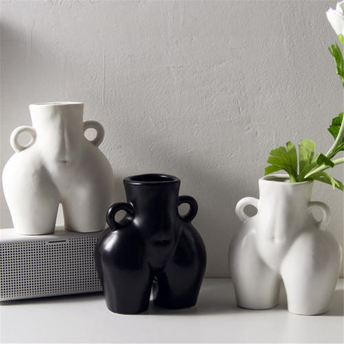 Human Figure Ceramic Vase Home Ornaments Handmade Decoration PQ98389